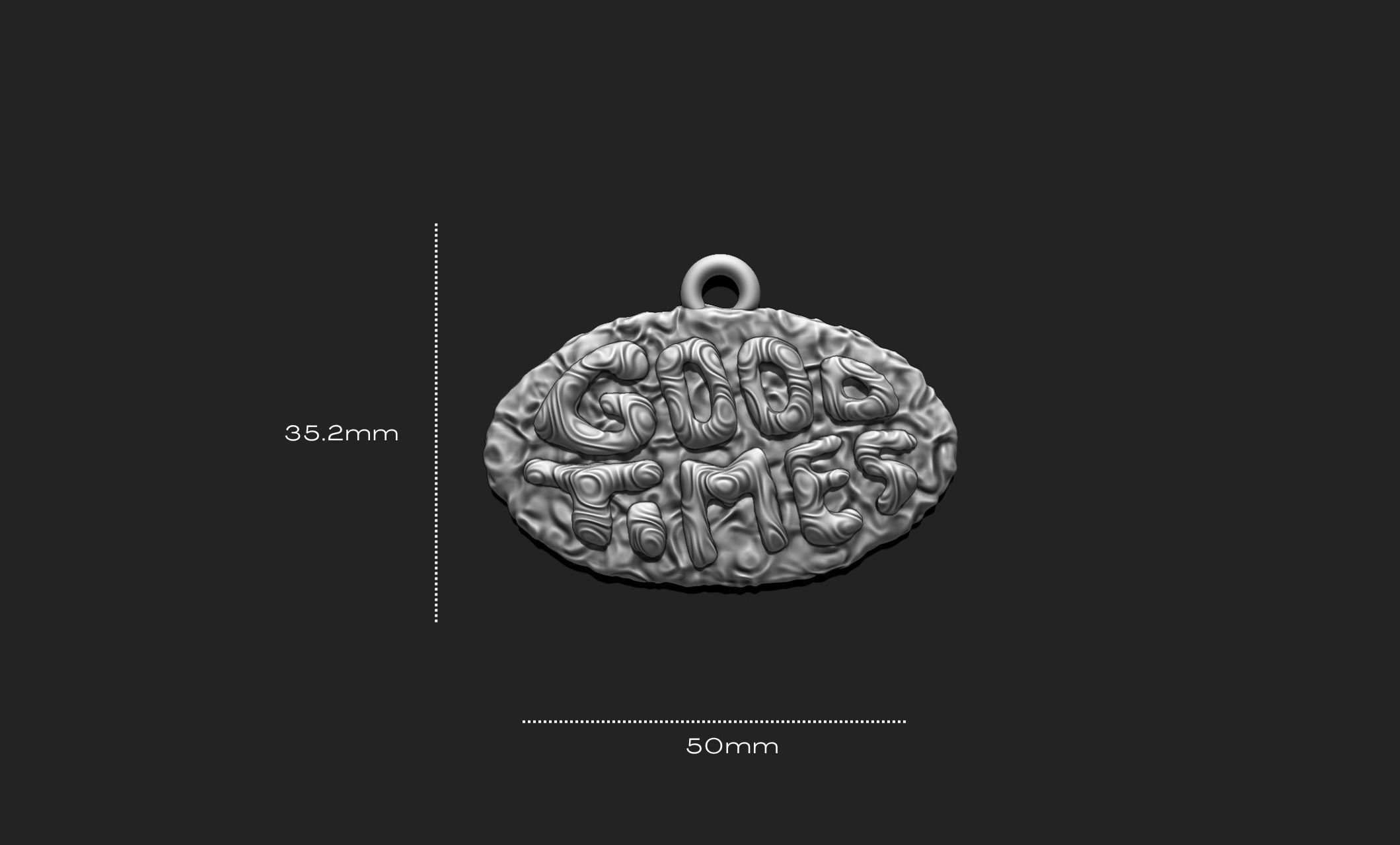 Phrase Pendant STL File for 3D Printing - Keychain 3D print model_1