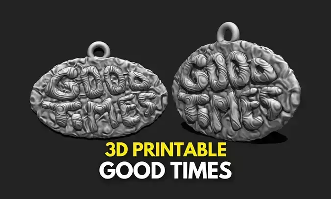 Phrase Pendant STL File for 3D Printing - Keychain