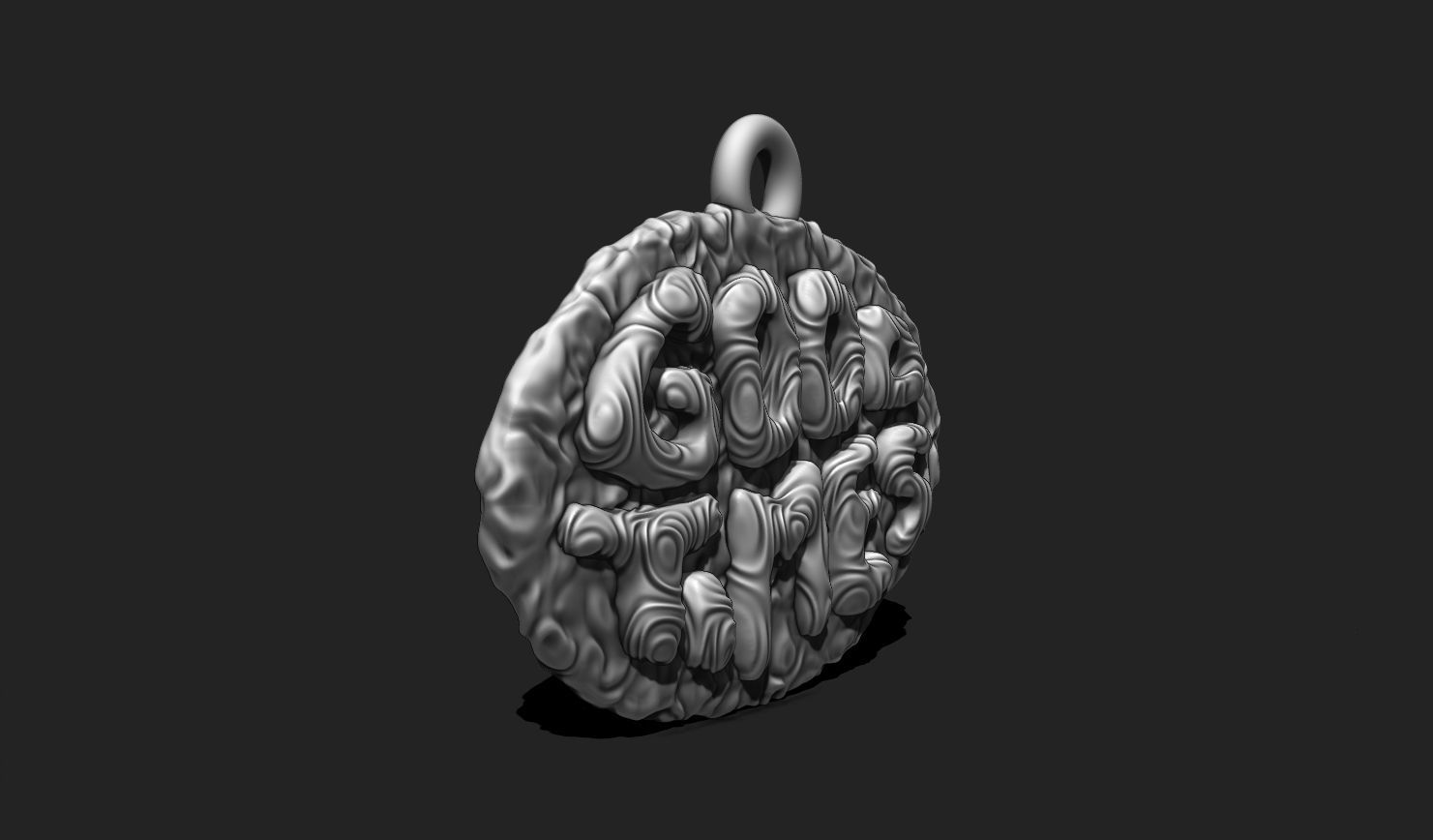 Phrase Pendant STL File for 3D Printing - Keychain 3D print model_3