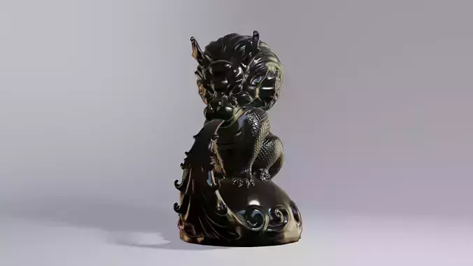 Jade dragon sculpture