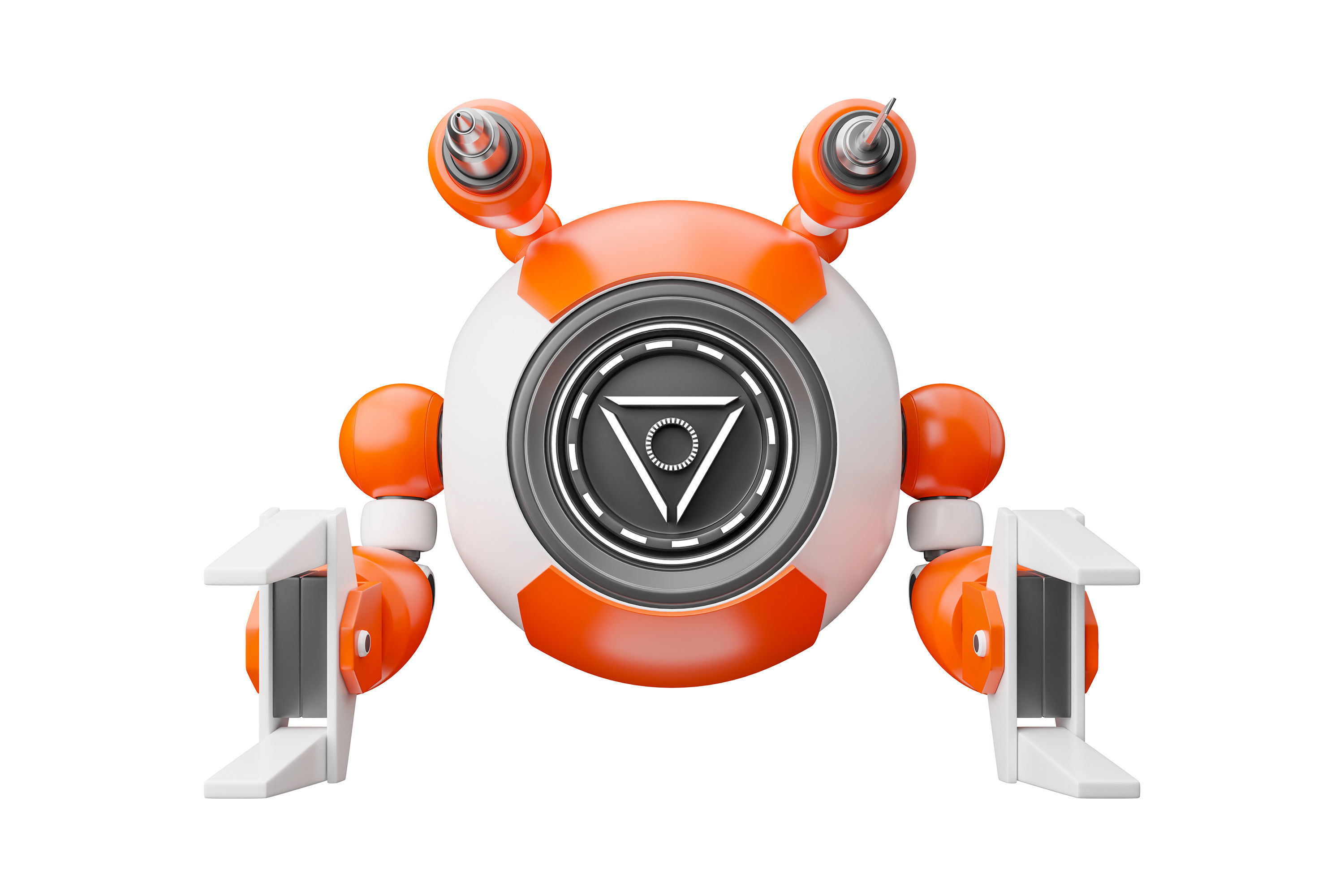 Maintenance robot Low-poly 3D model_1