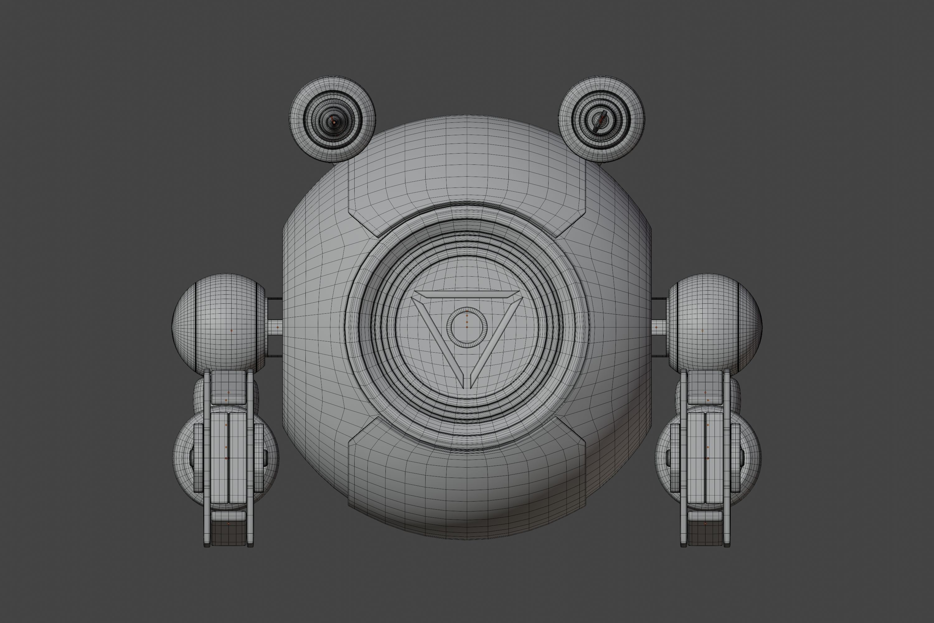 Maintenance robot Low-poly 3D model_4