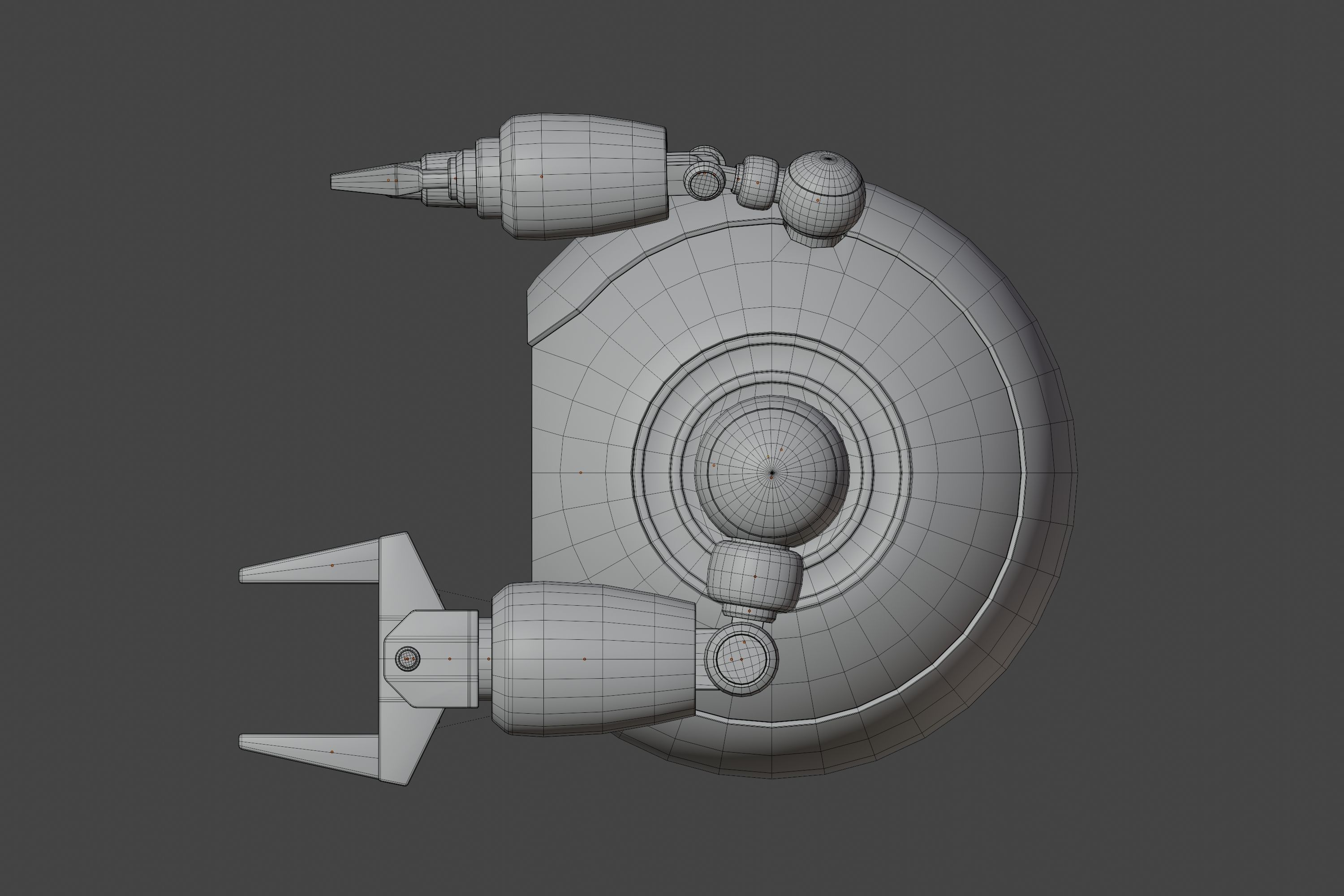 Maintenance robot Low-poly 3D model_9