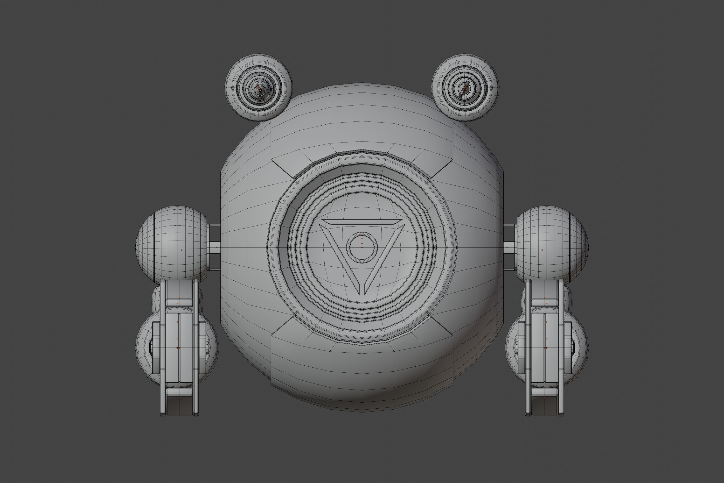 Maintenance robot Low-poly 3D model_8