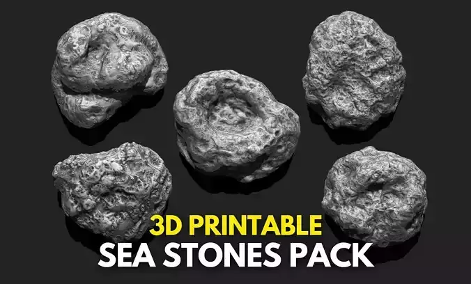 Sea Stones STL for Aquarium Decor - Board Game - Stone Cave