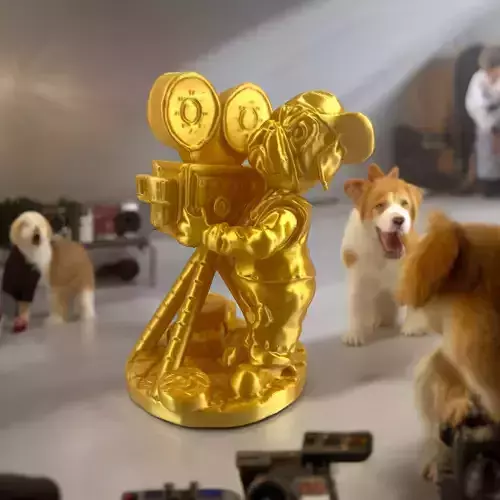 Movie producer dog camera 3D print model