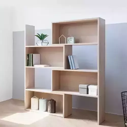 Page expandable bookshelf