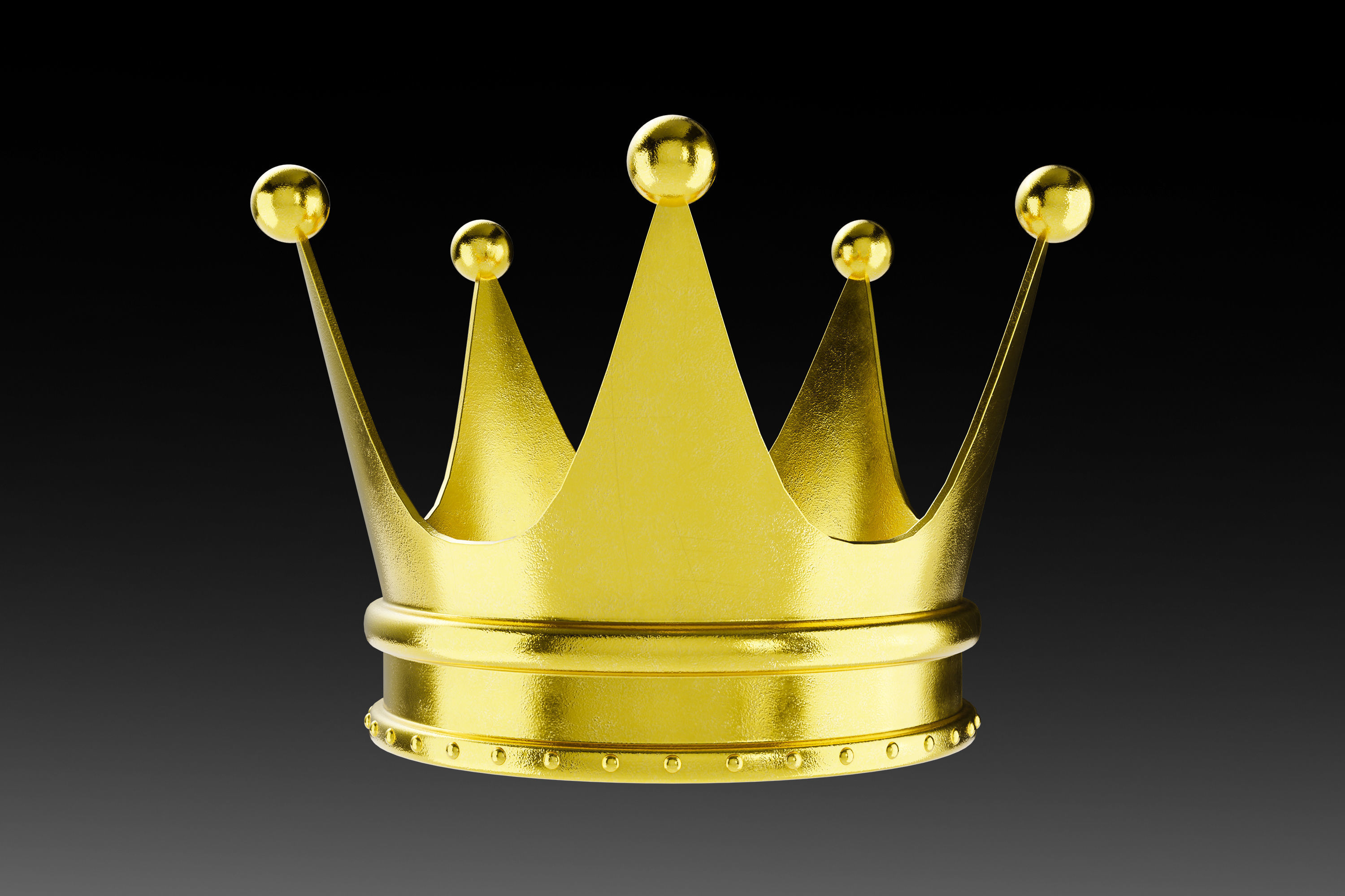 Gold crown 3D model_2