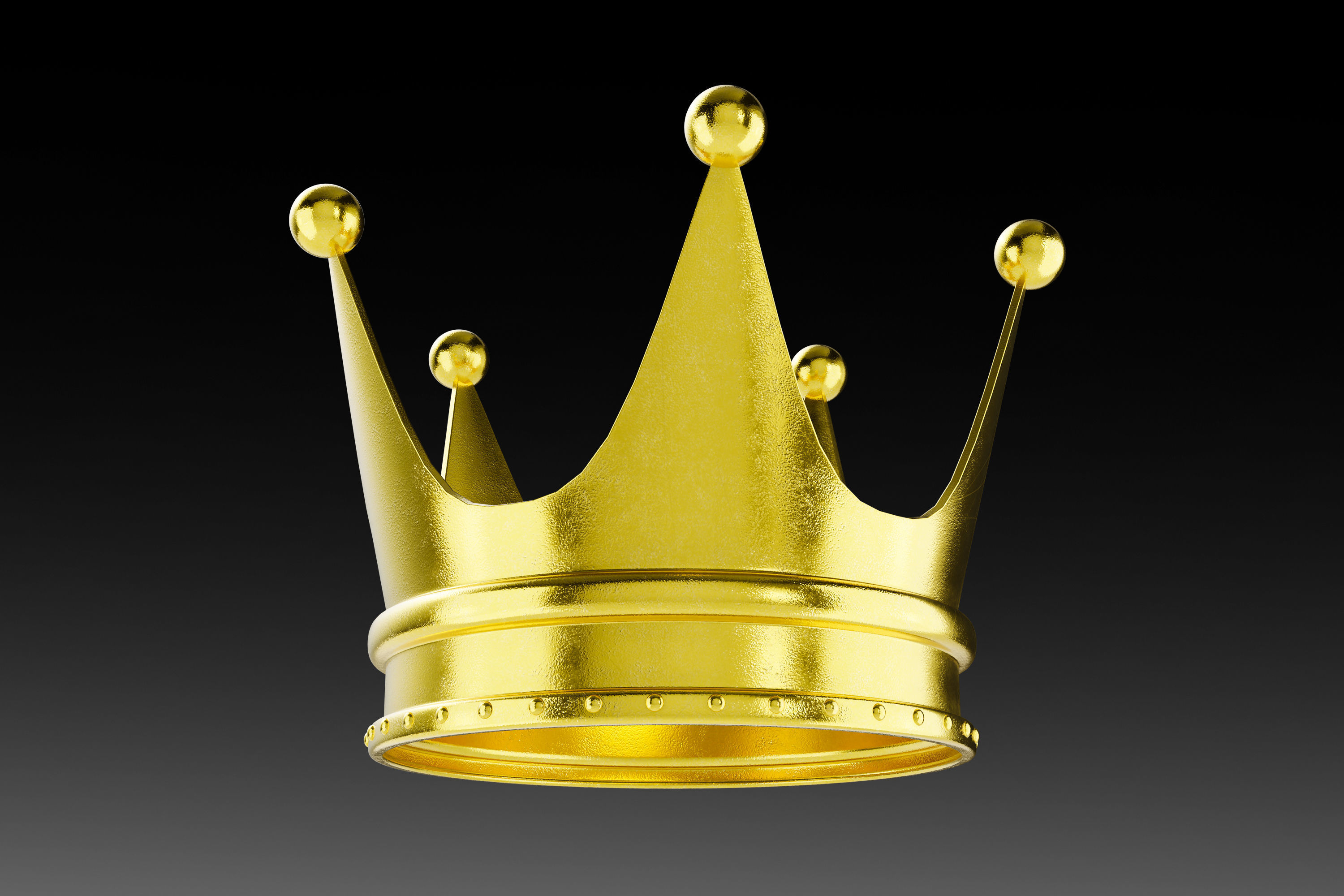 Gold crown 3D model_1
