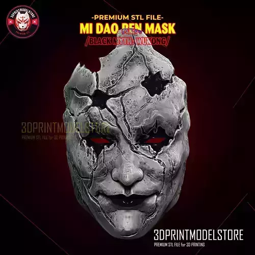 Black Myth Wukong Daoist Mi Dao Ren Mask - Horror Cosplay
