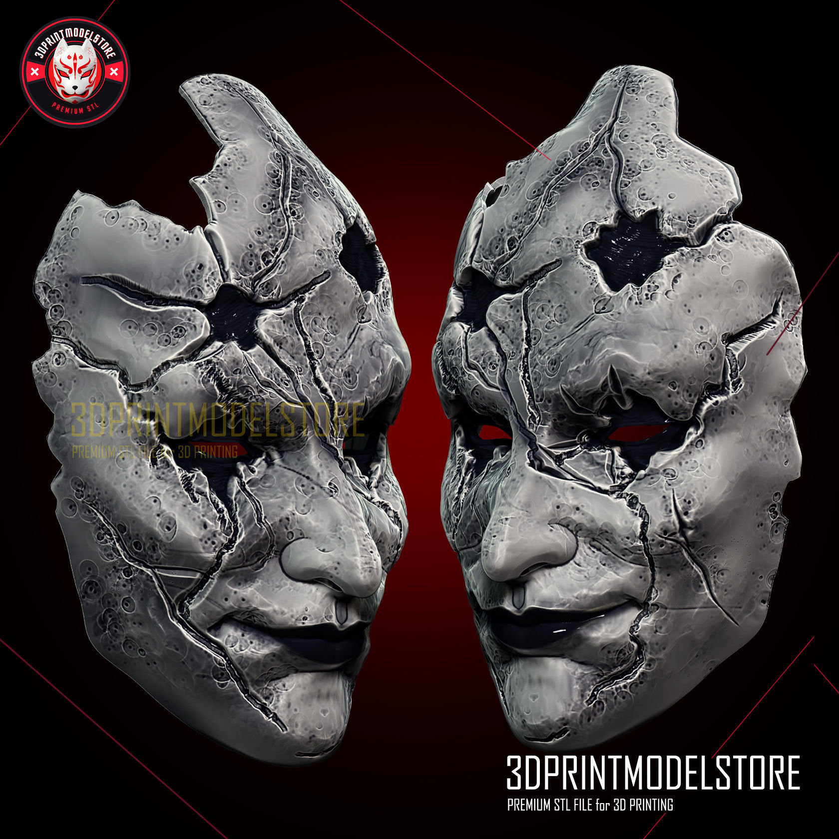 Black Myth Wukong Daoist Mi Dao Ren Mask - Horror Cosplay 3D print model_3