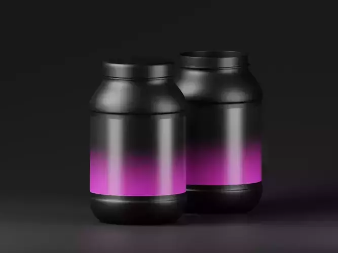 Black Cosmetic Jar 3D Model