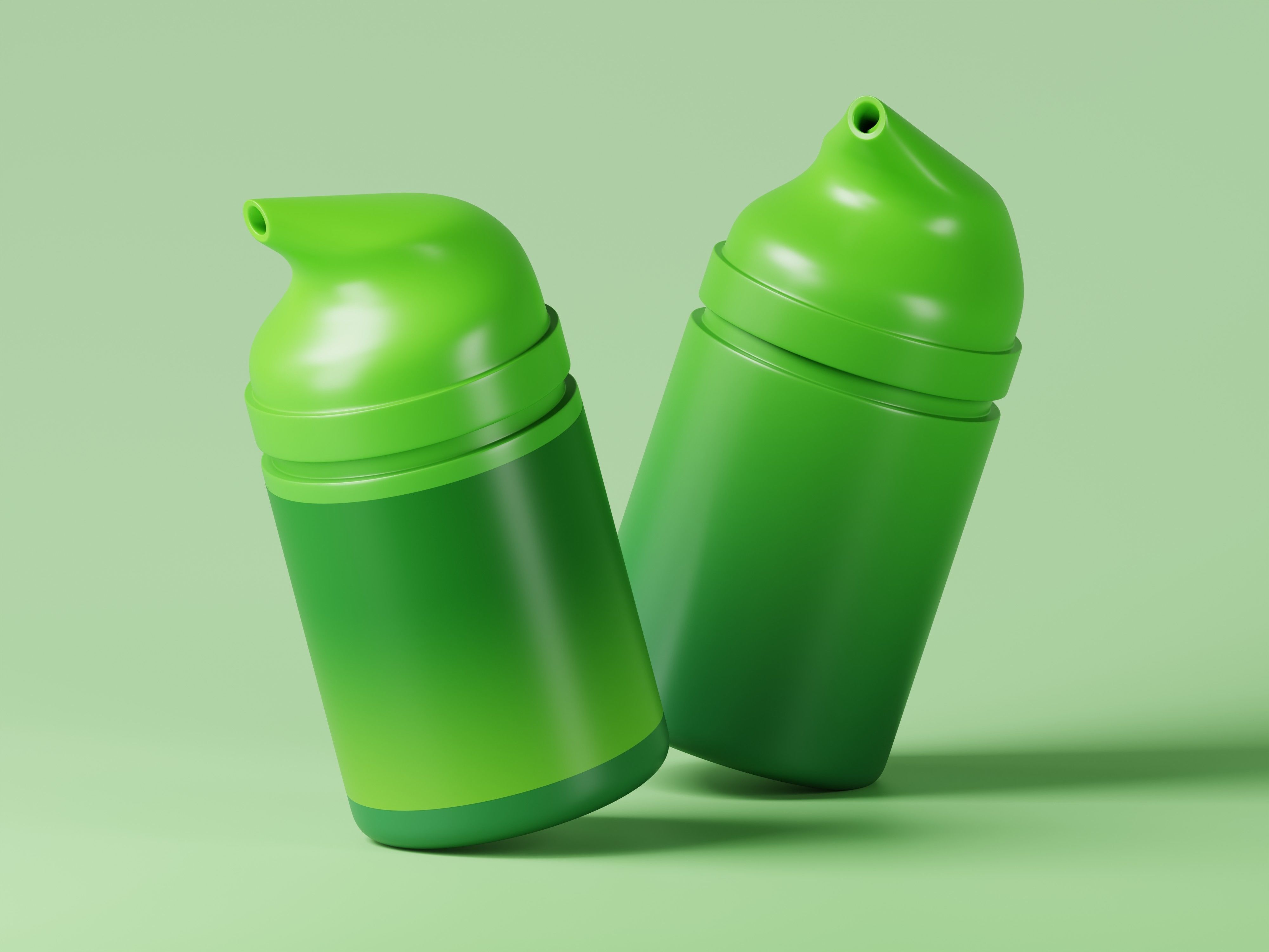 Cosmetic Product Green Bottle 3D Model Low-poly 3D model_8