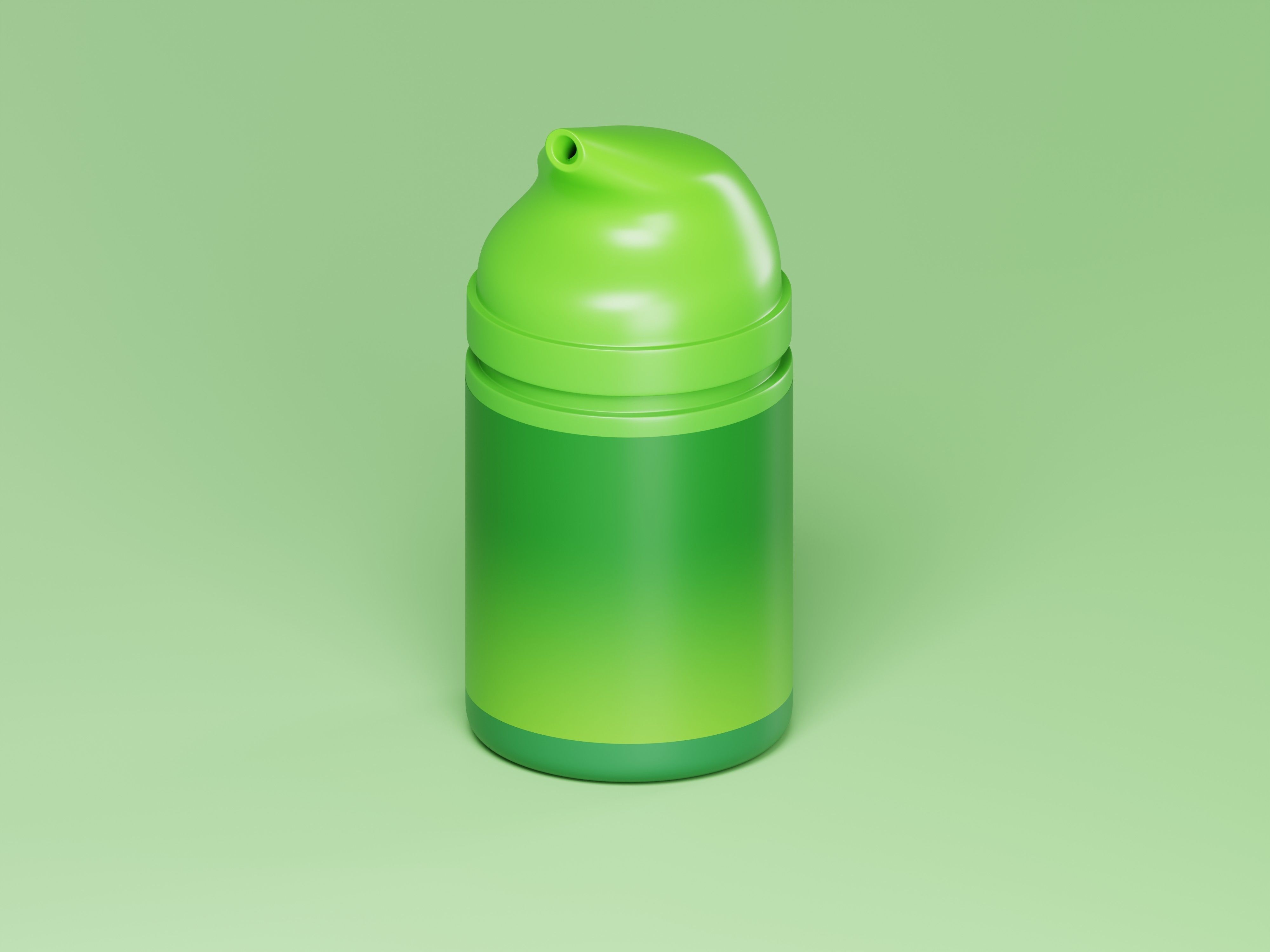 Cosmetic Product Green Bottle 3D Model Low-poly 3D model_4