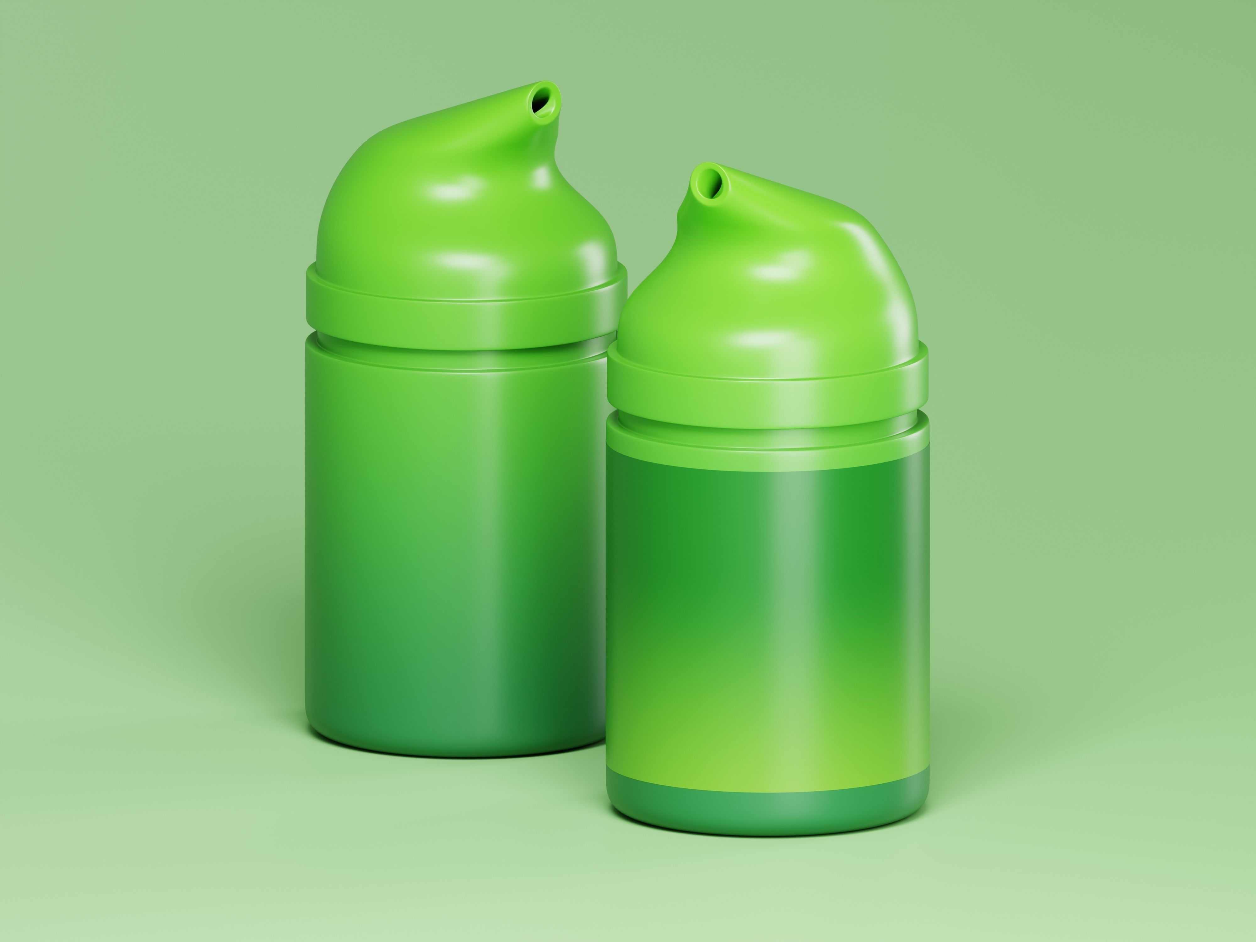 Cosmetic Product Green Bottle 3D Model Low-poly 3D model_5