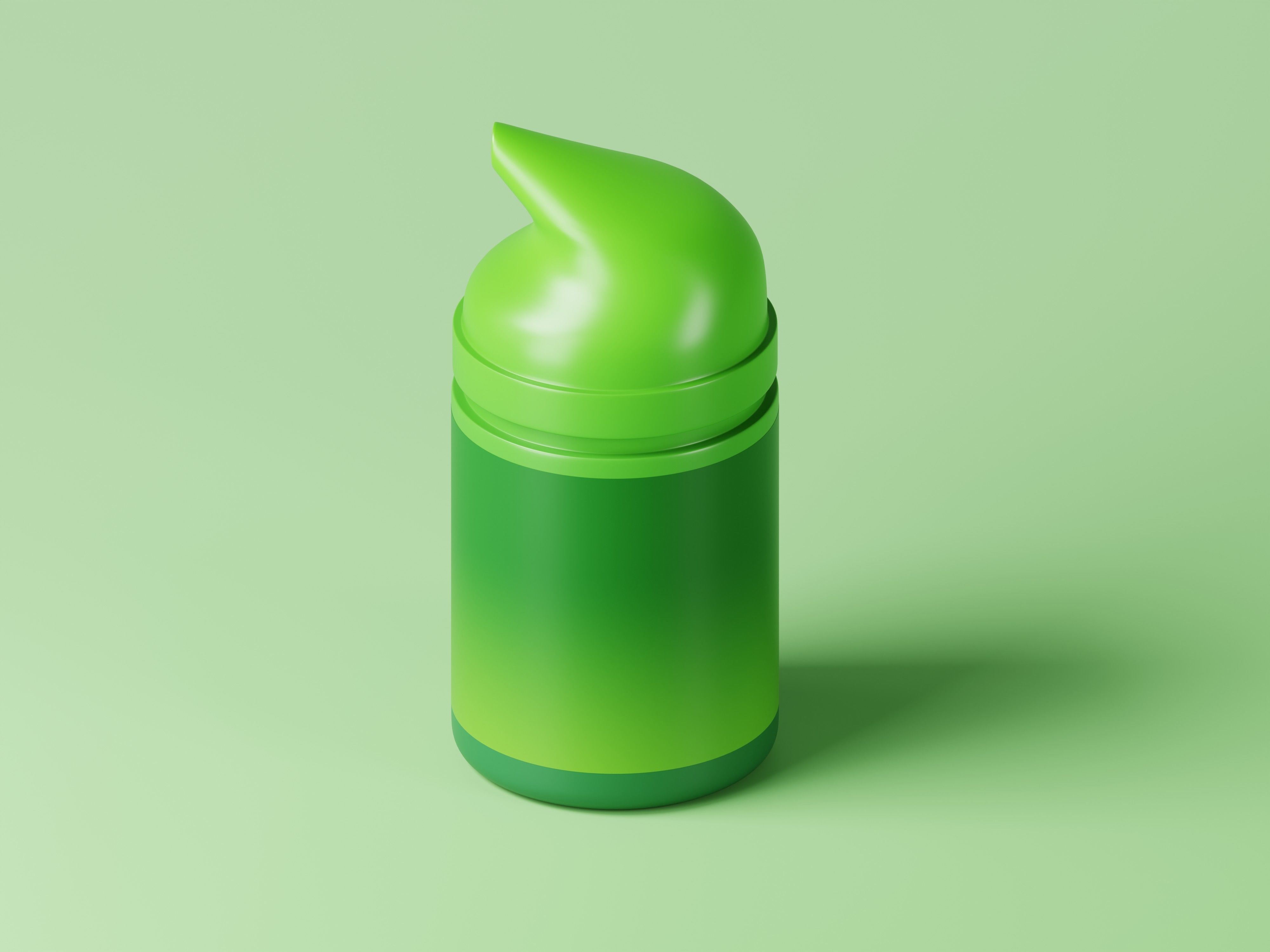 Cosmetic Product Green Bottle 3D Model Low-poly 3D model_3