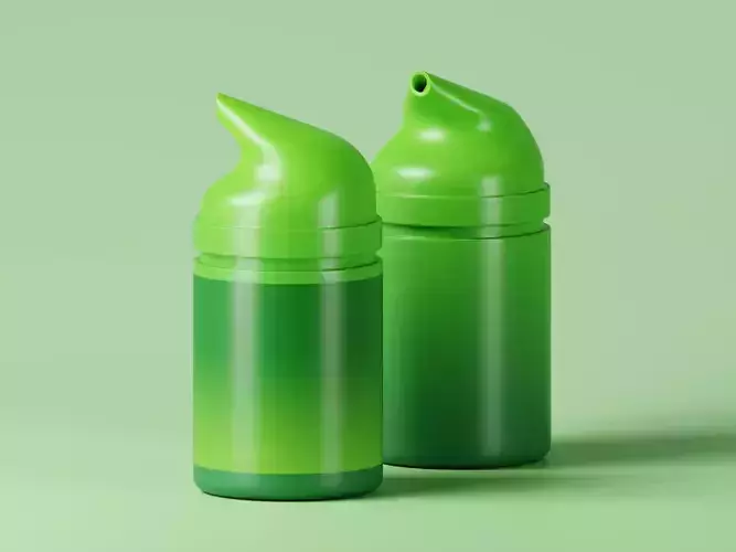 Cosmetic Product Green Bottle 3D Model