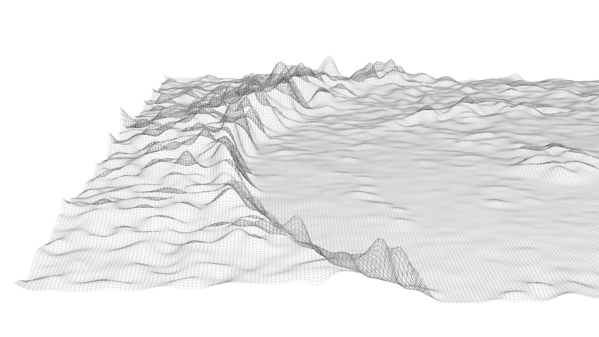 Blue Martian Crater 3D model_10