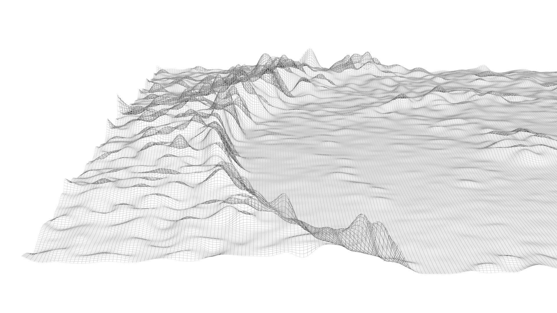 Blue Martian Crater 3D model_6