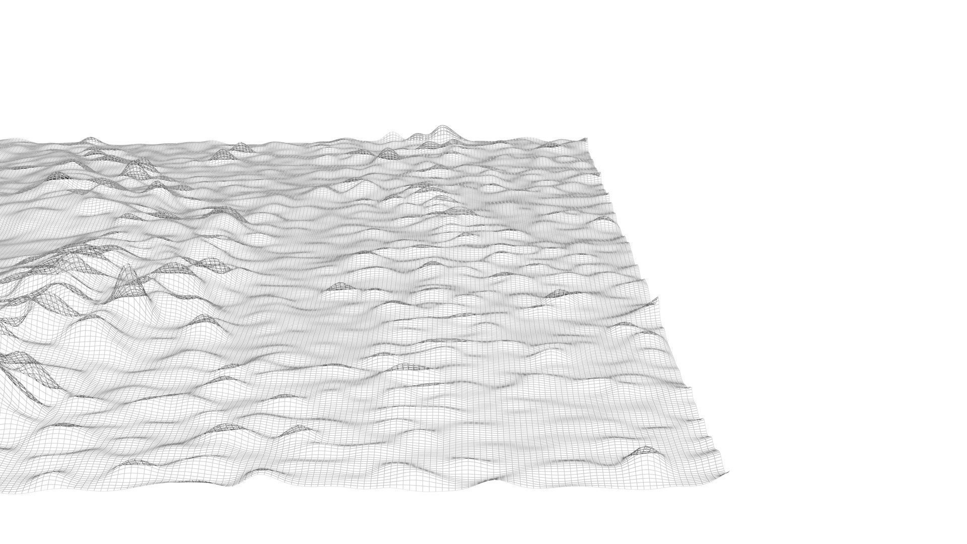 Blue Martian Crater 3D model_8