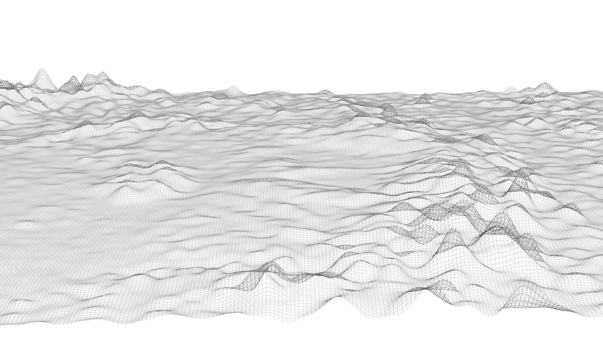 Blue Martian Crater 3D model_9