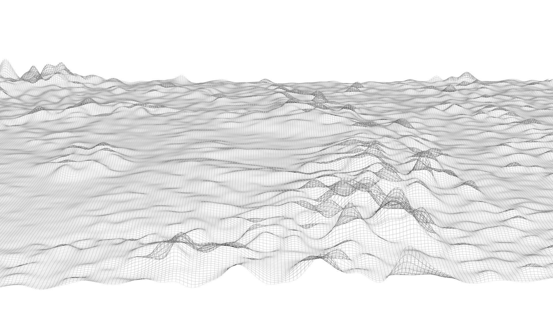 Blue Martian Crater 3D model_7