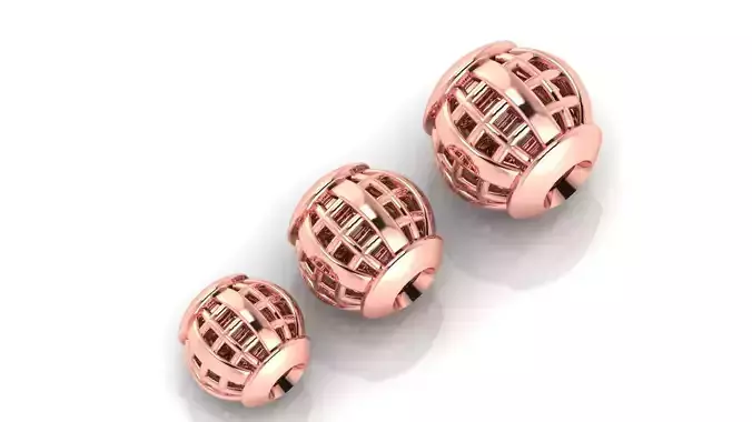 3 size Spherical beads Free 3D print model