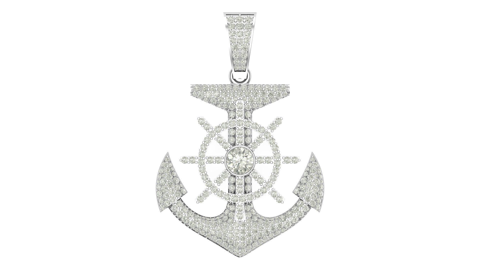 anchor hiphop pendant 3D print model_2