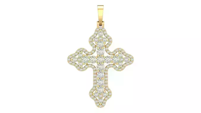 cross hiphop pendant 3D print model