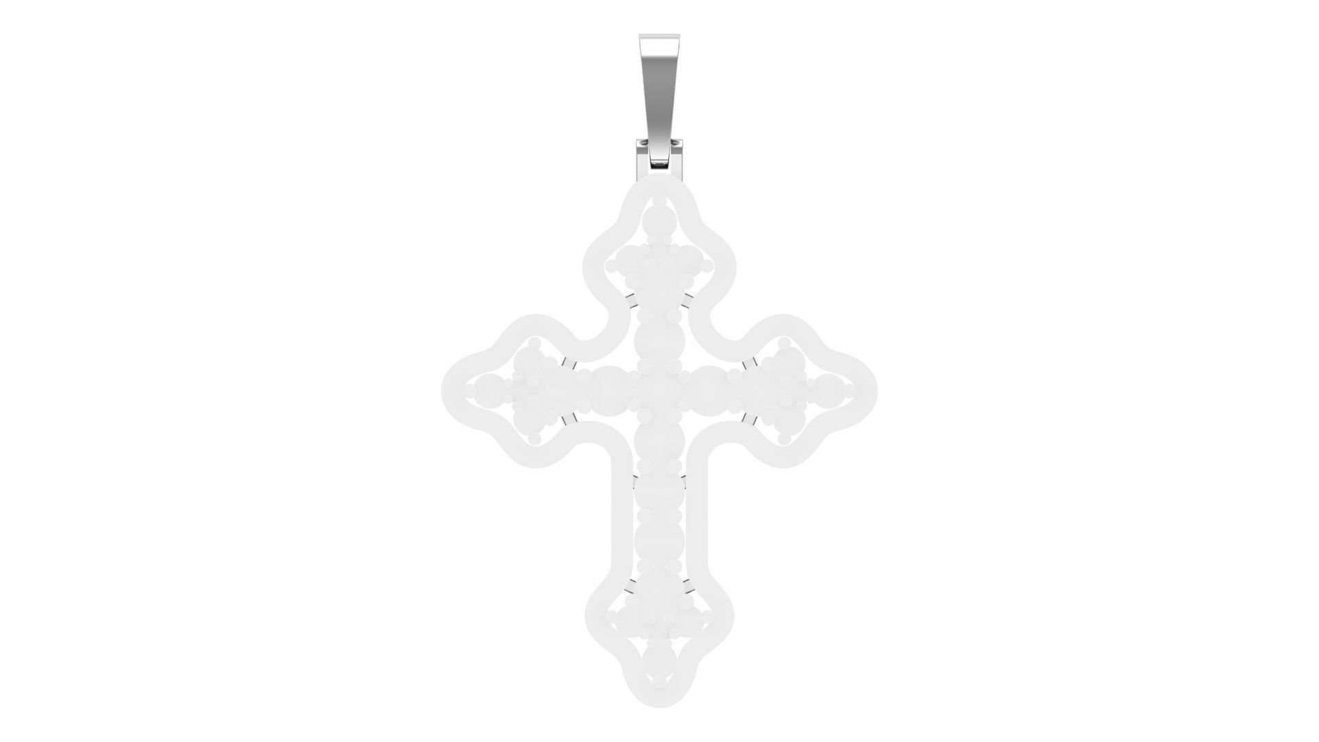 cross hiphop pendant 3D print model_14