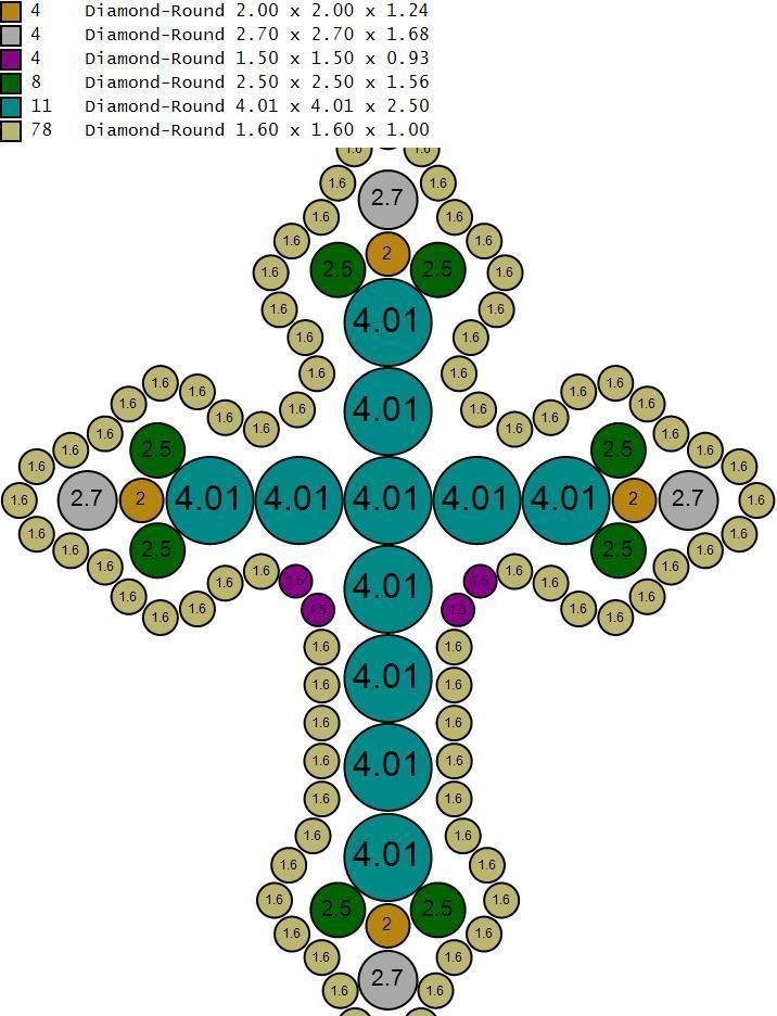 cross hiphop pendant 3D print model_16