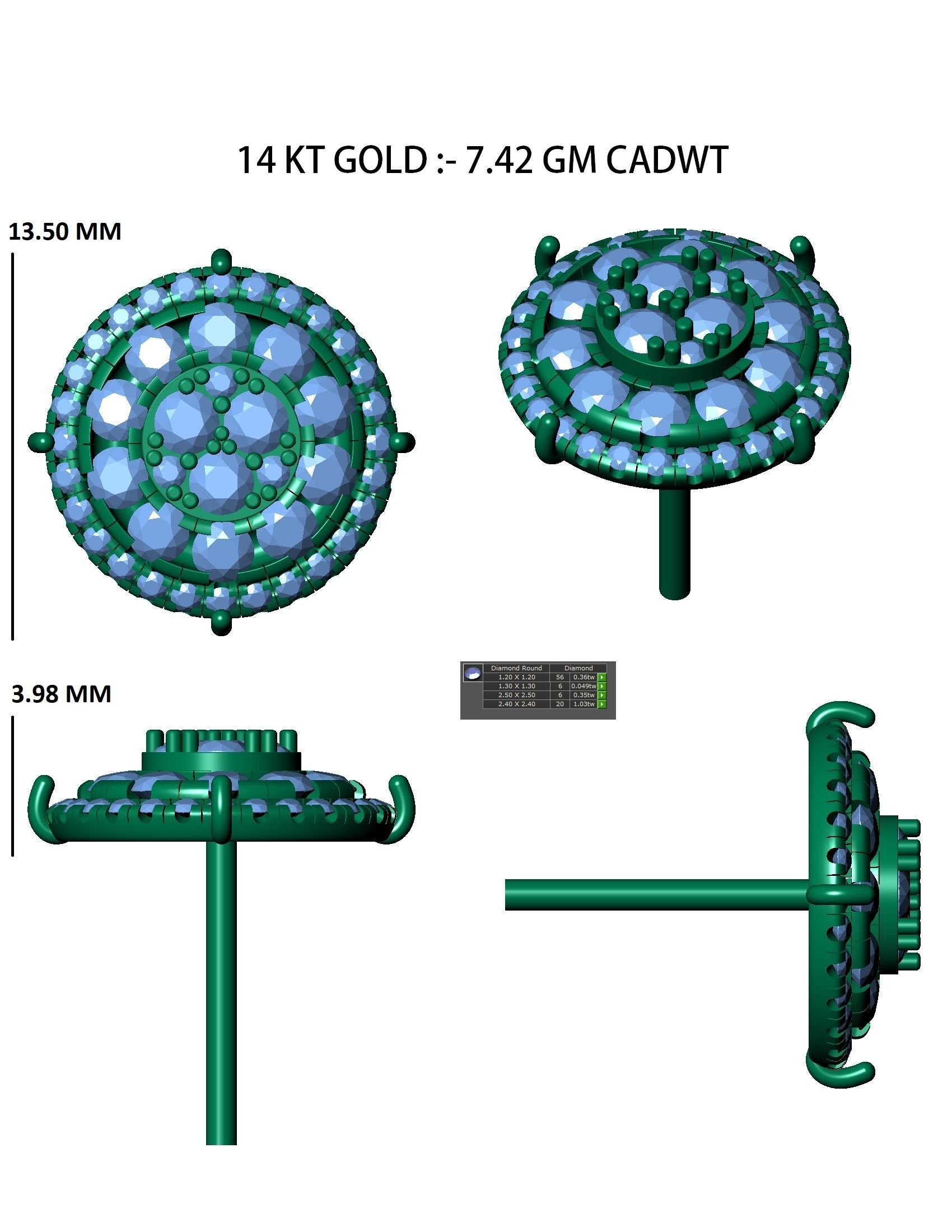 earring 3D print model_13