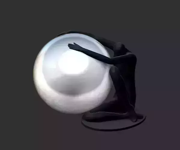 Sculpture Table Lamps holding ball