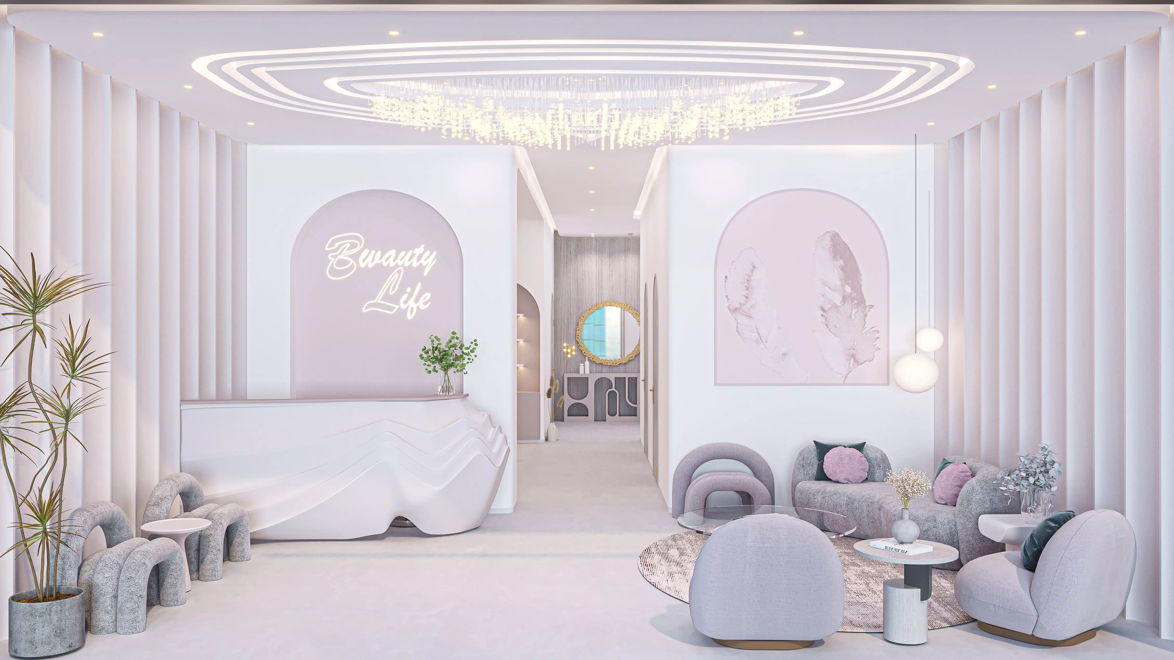 Beauty Salon Interior Scene 3D model  3D model_0