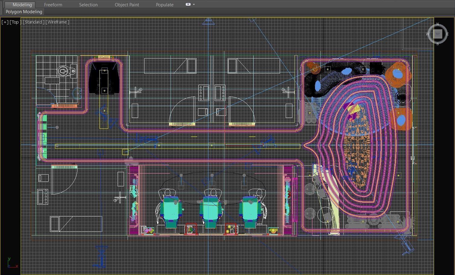 Beauty Salon Interior Scene 3D model  3D model_11
