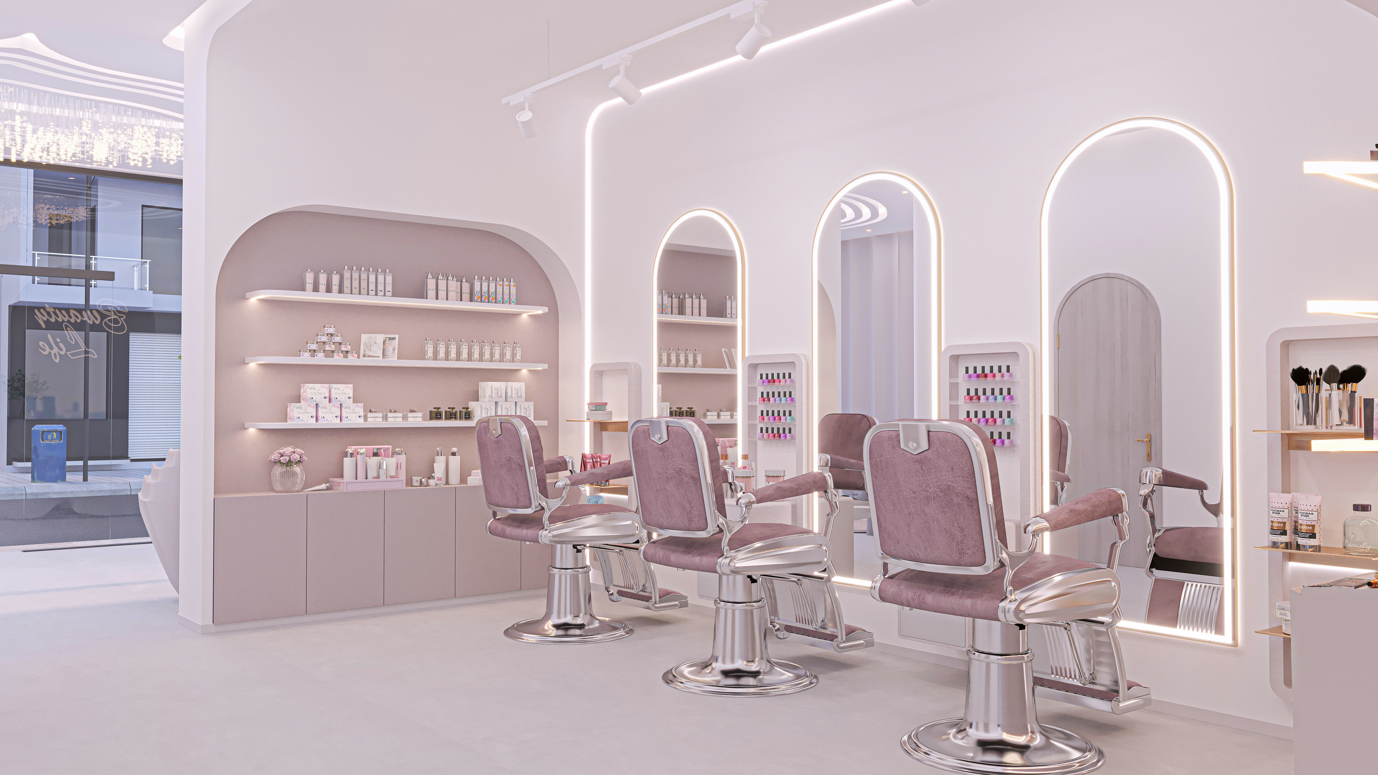 Beauty Salon Interior Scene 3D model  3D model_3