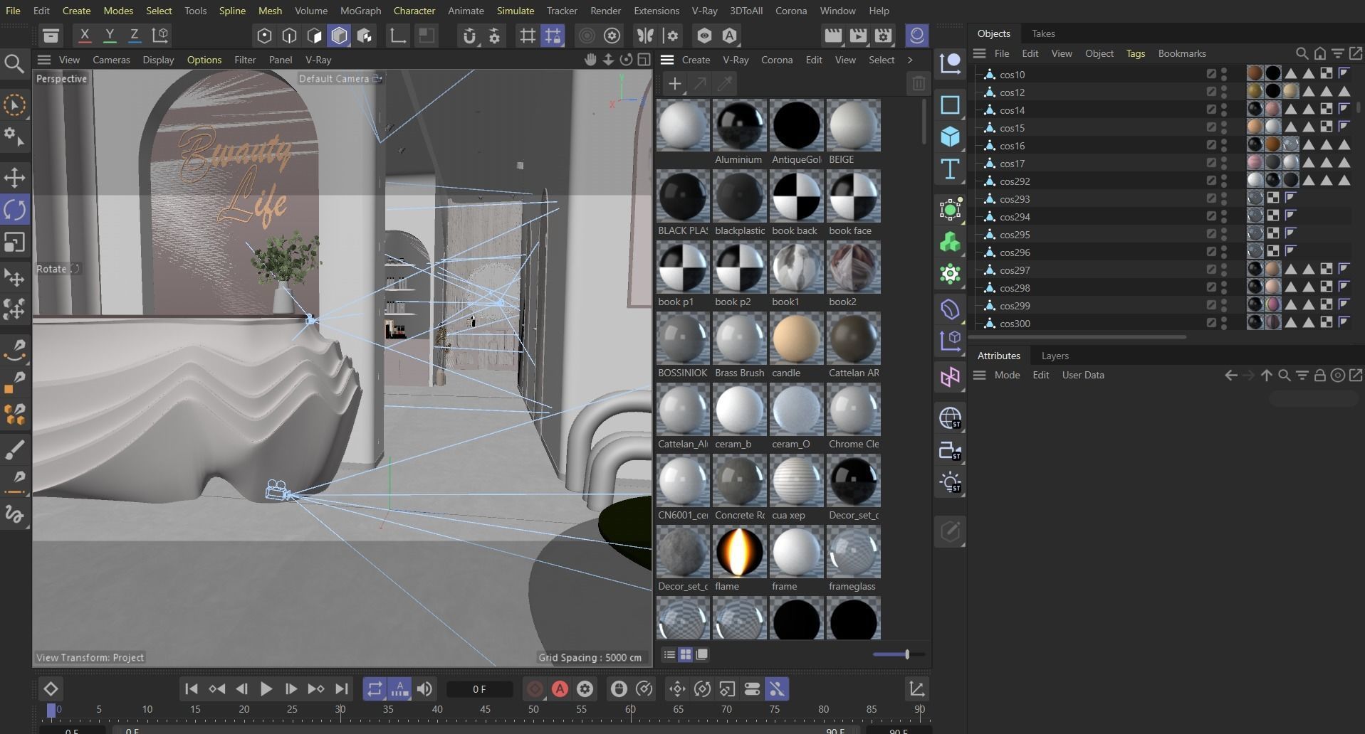 Beauty Salon Interior Scene 3D model  3D model_8