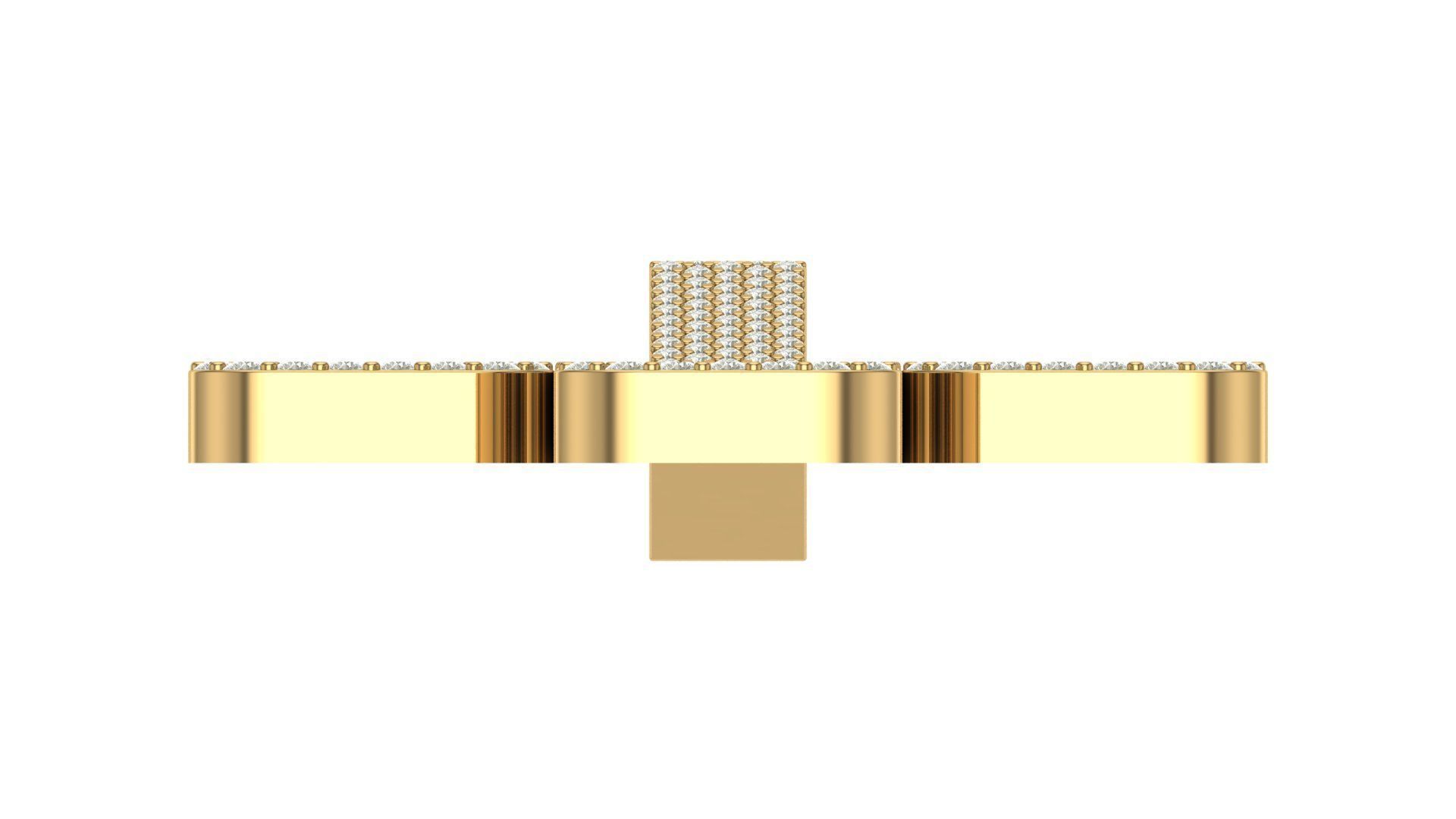 cross hiphop pendant 3D print model_9