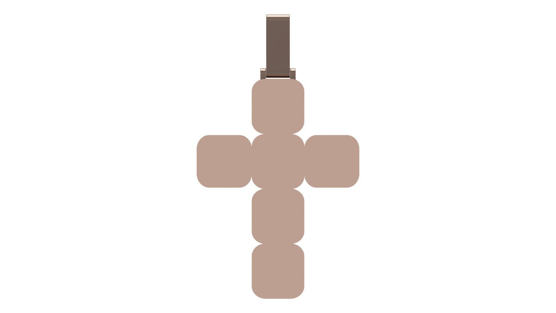 cross hiphop pendant 3D print model_13