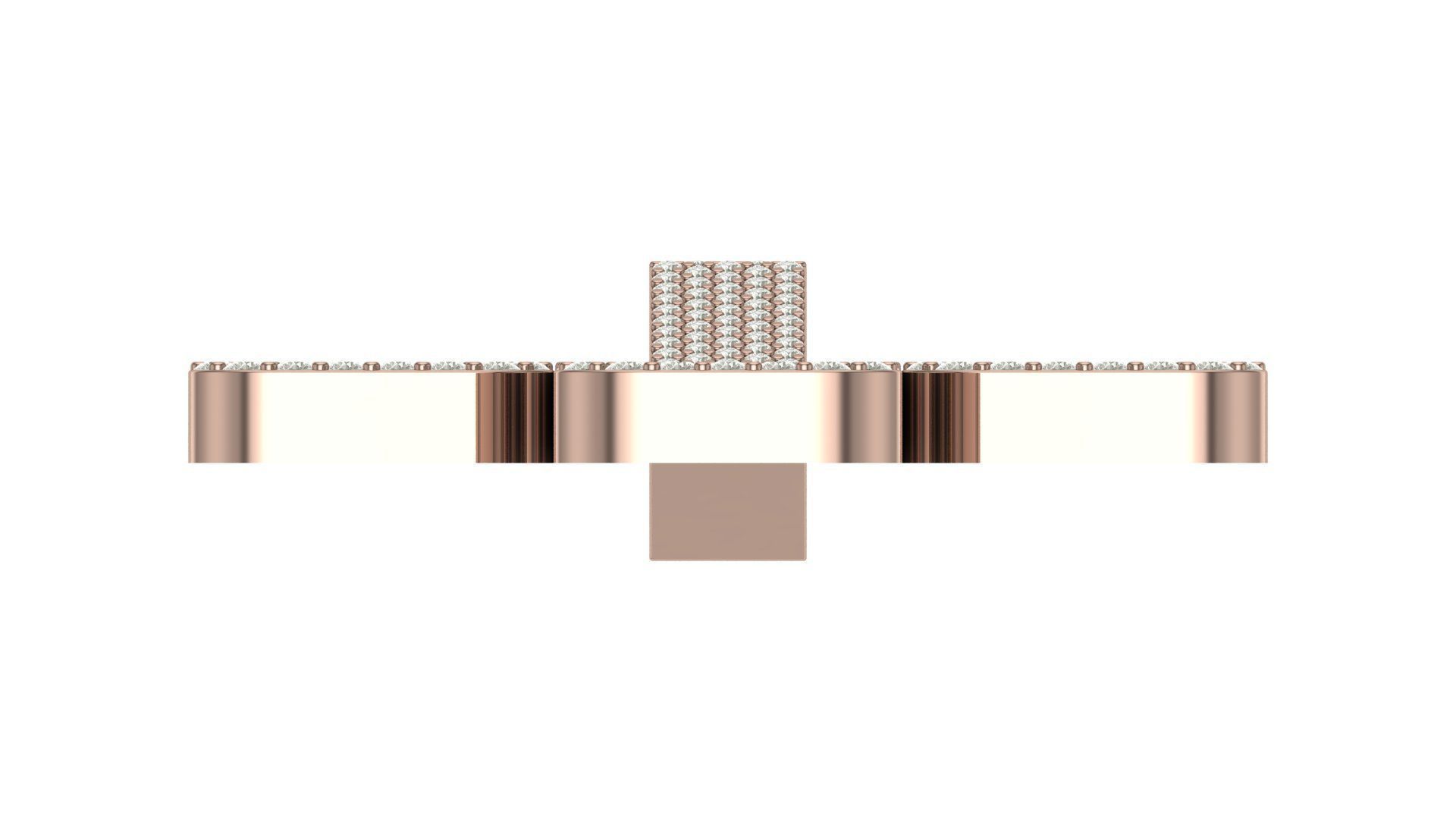 cross hiphop pendant 3D print model_10