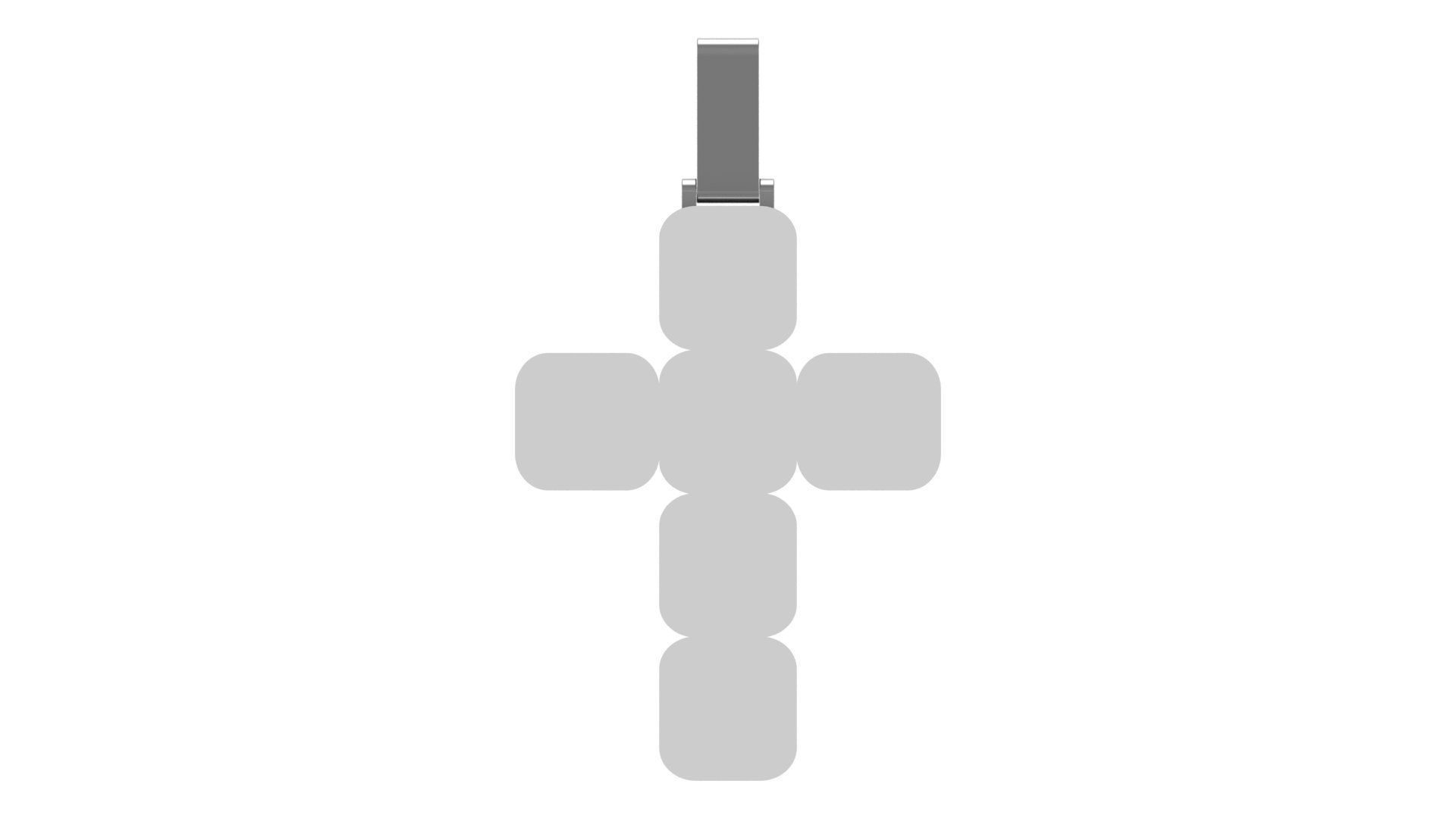cross hiphop pendant 3D print model_14
