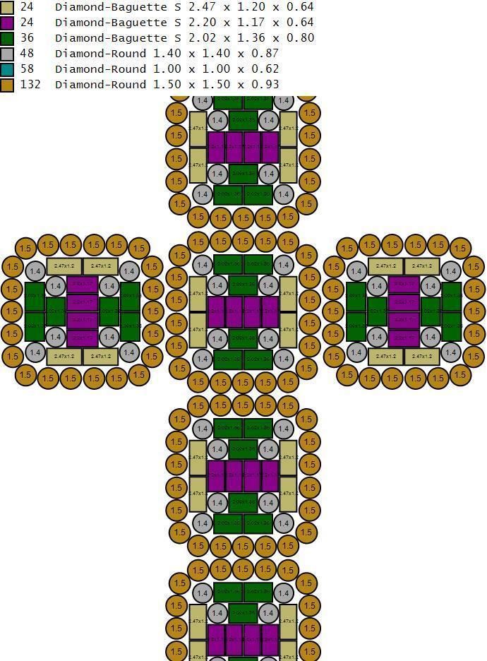 cross hiphop pendant 3D print model_16