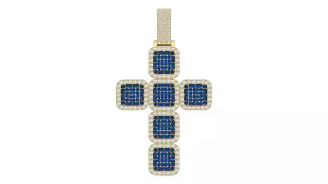 cross hiphop pendant 3D print model