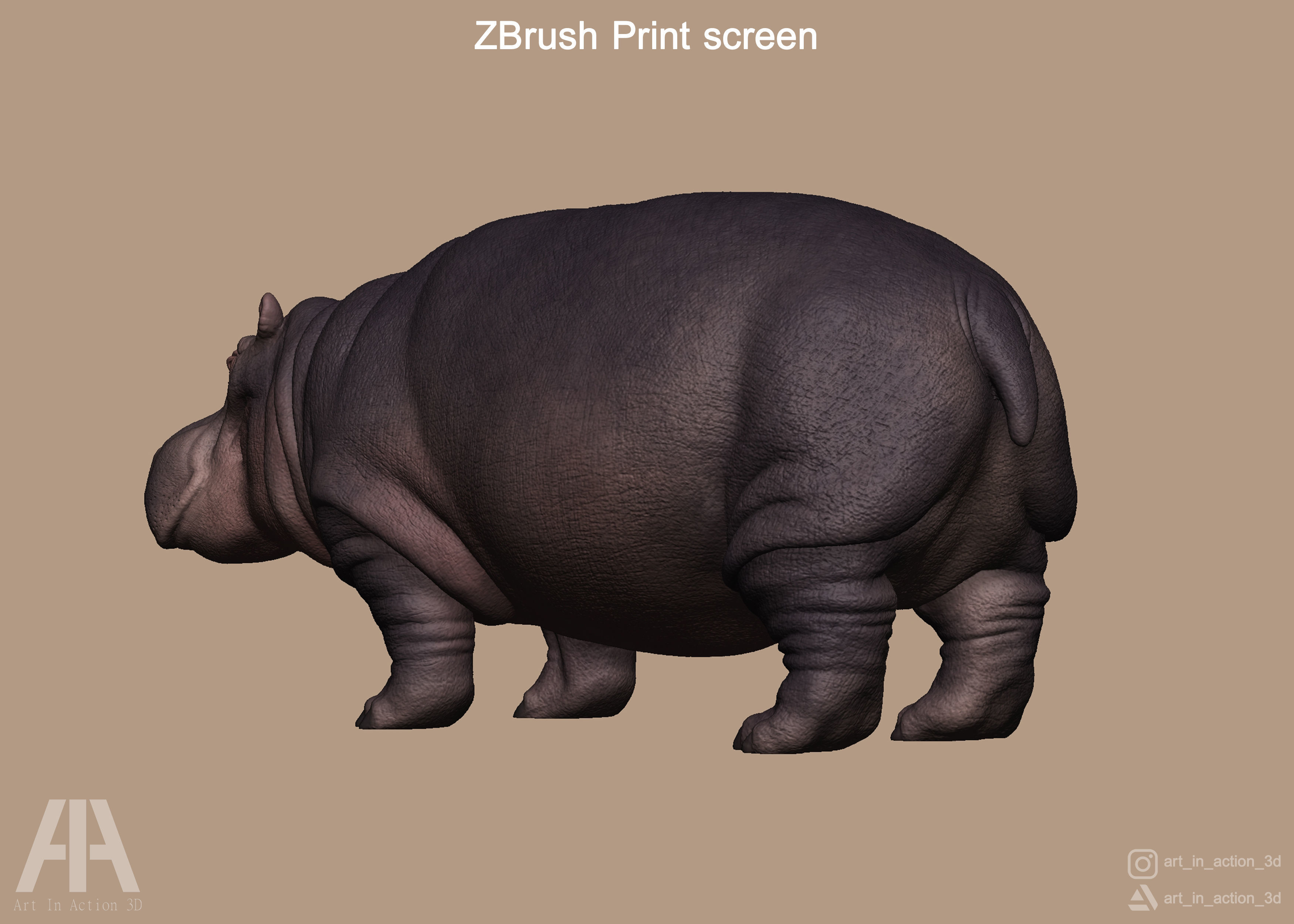 HIPPOPOTAMUS 3D print model_7