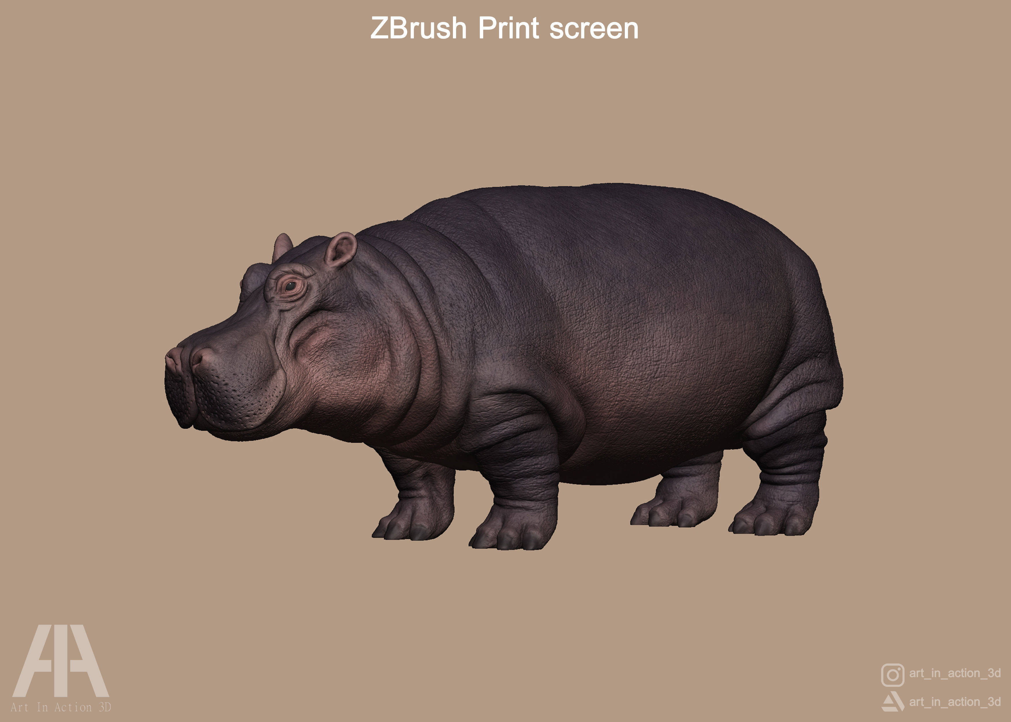 HIPPOPOTAMUS 3D print model_6