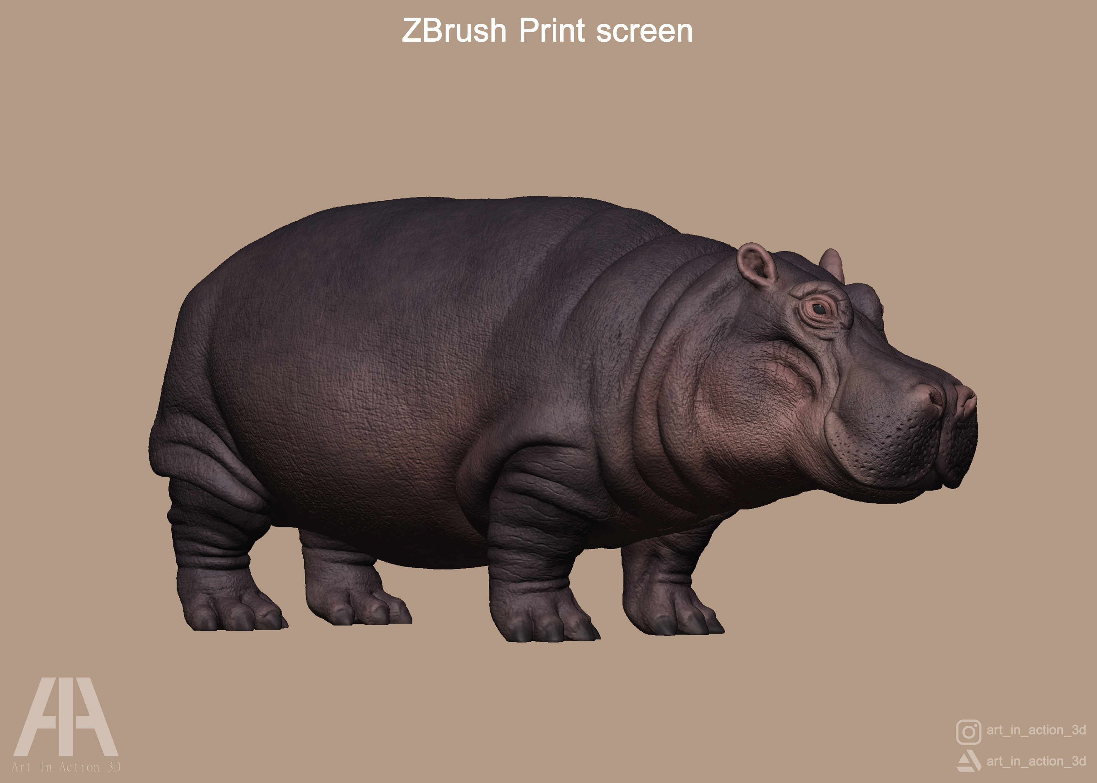 HIPPOPOTAMUS 3D print model_4
