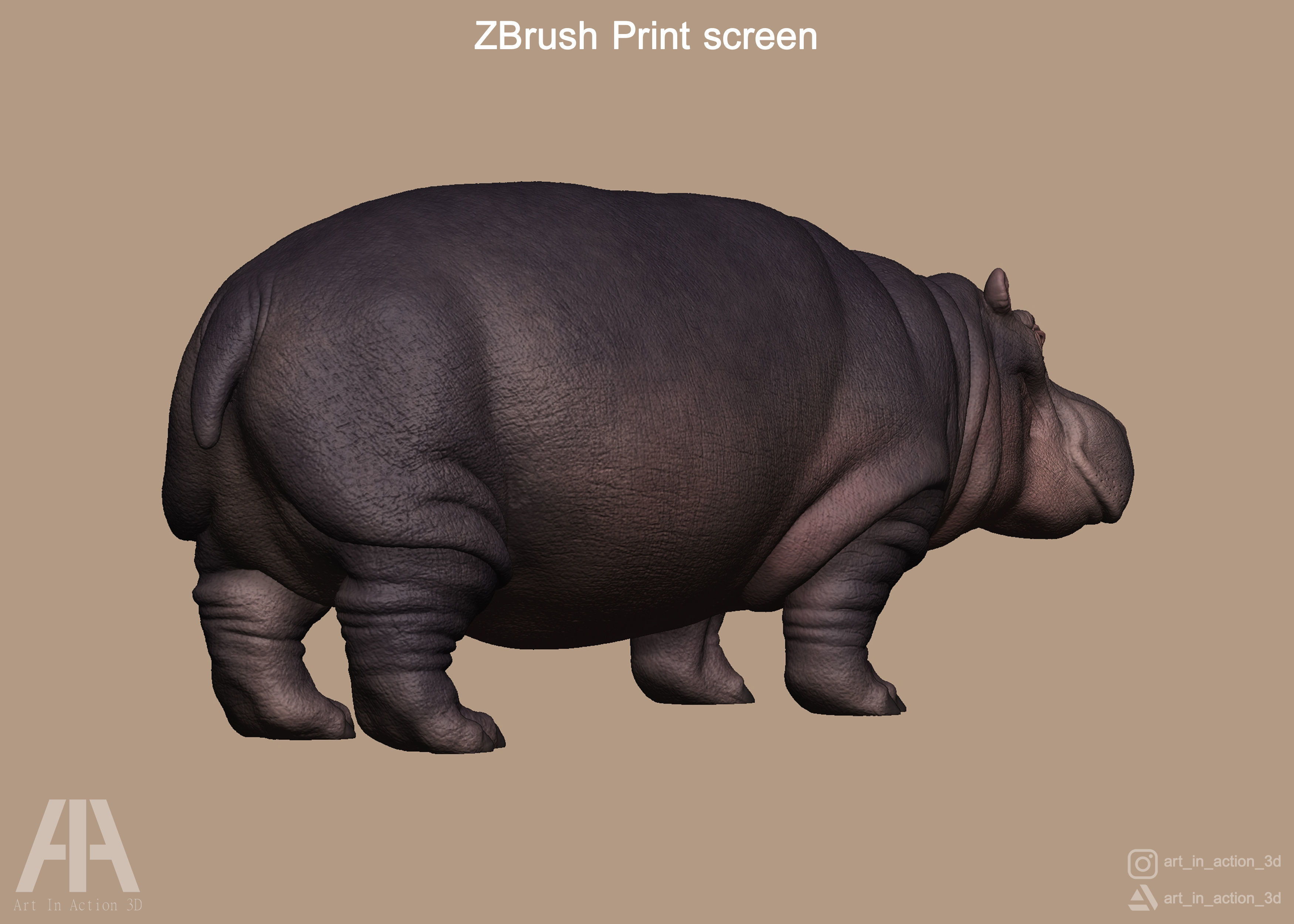 HIPPOPOTAMUS 3D print model_8