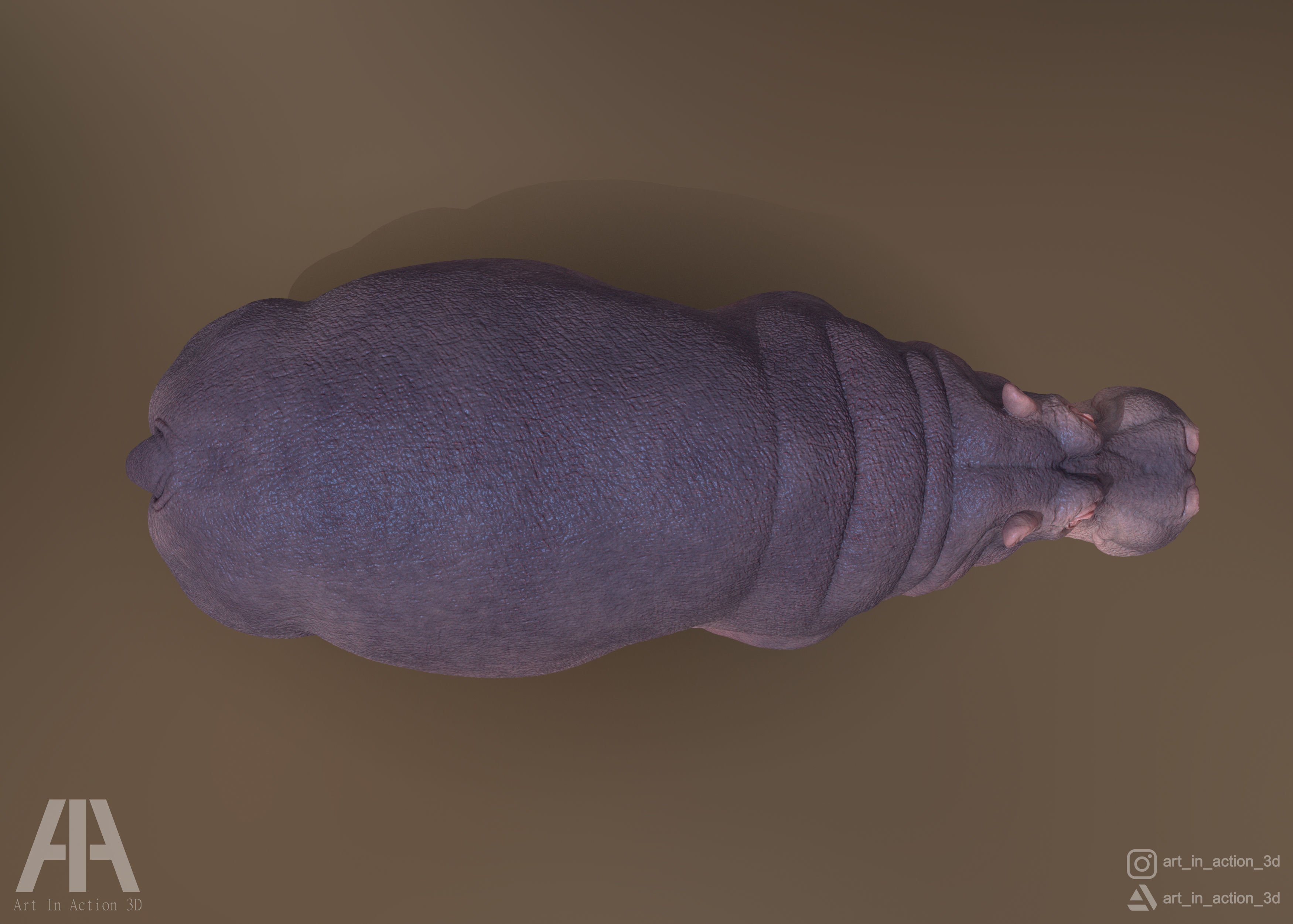 HIPPOPOTAMUS 3D print model_3