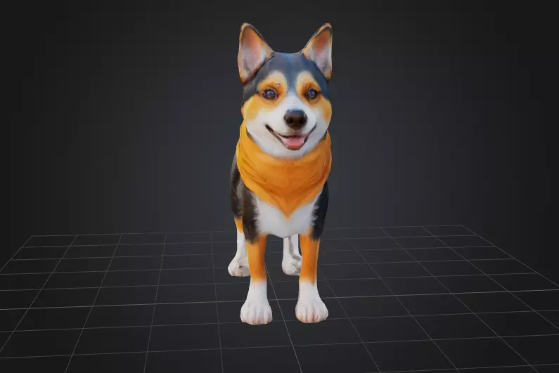 Cartoon Dog 3d model 3D model_0