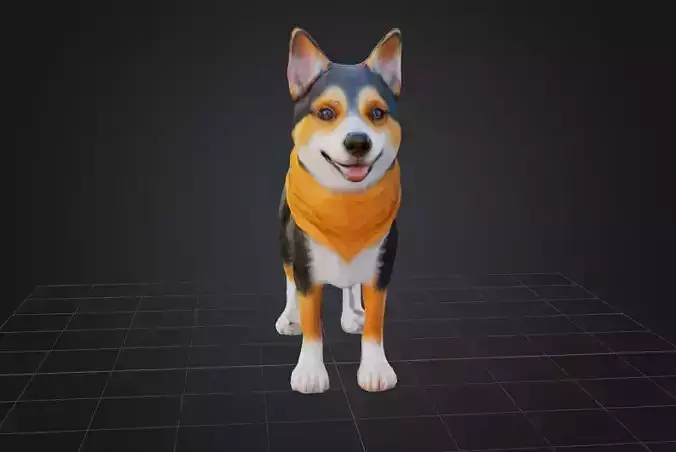 Cartoon Dog 3d model